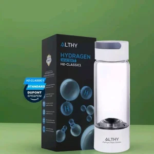 ALTHY Hydrogen Rich Water Generator Bottle Glass H2 Inhalation Ionizer