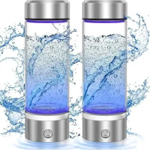 Gift Box - Hydrogen Rich 420ML Portable Water Glass Bottle Generator Ionizer USB